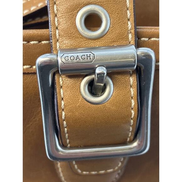 COACH 9572 LARGE BROWN SMOOTH LEATHER SHOULDER BAG - Picture 12 of 17